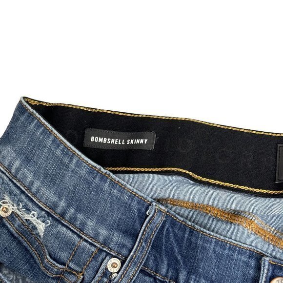 Torrid Womens Plus Size 18‎ Premium Stretch Distressed Bombshell Skinny Jeans - Picture 3 of 7